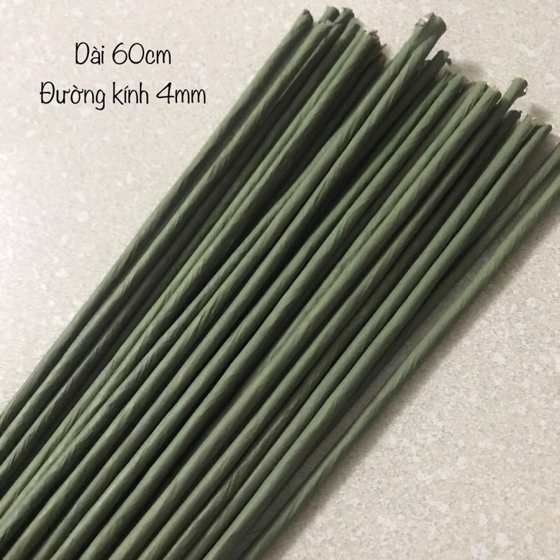 5 Cành Kẽm loại to 4mm bọc giấy, dài 60cm
