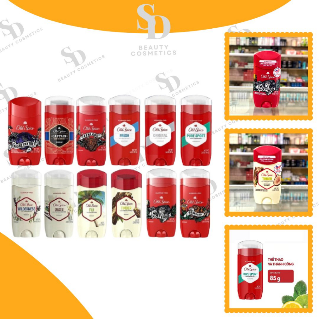 Sáp khử mùi Nam Old Spice TIMBER / WOLFTHORN 73g