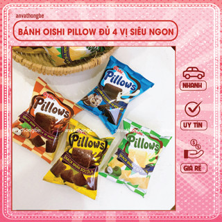 Bánh Pillows oishi Socola, hạnh nhân, sữa dừa, kem vani (gói 14g)