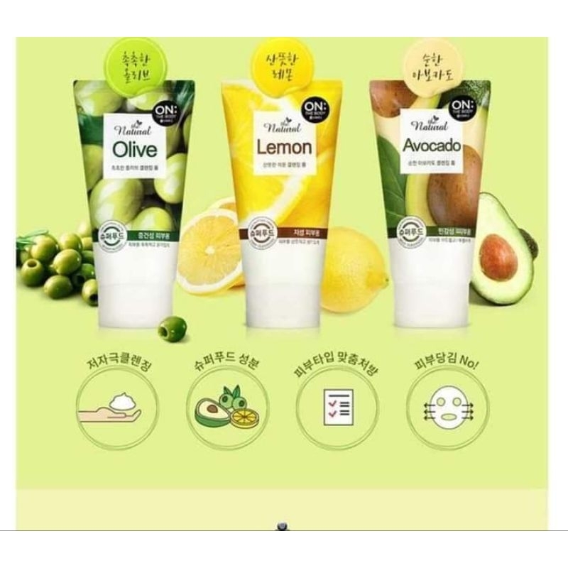 Sữa rửa mặt On The Body The Natural Chính Hãng Hàn Quốc