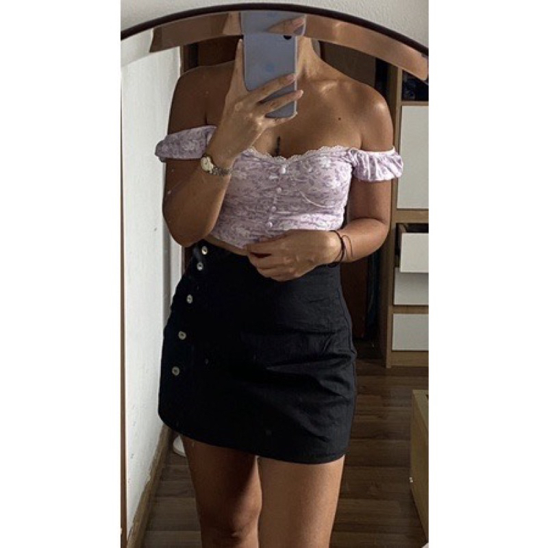 Chân váy linen f21 dư sale