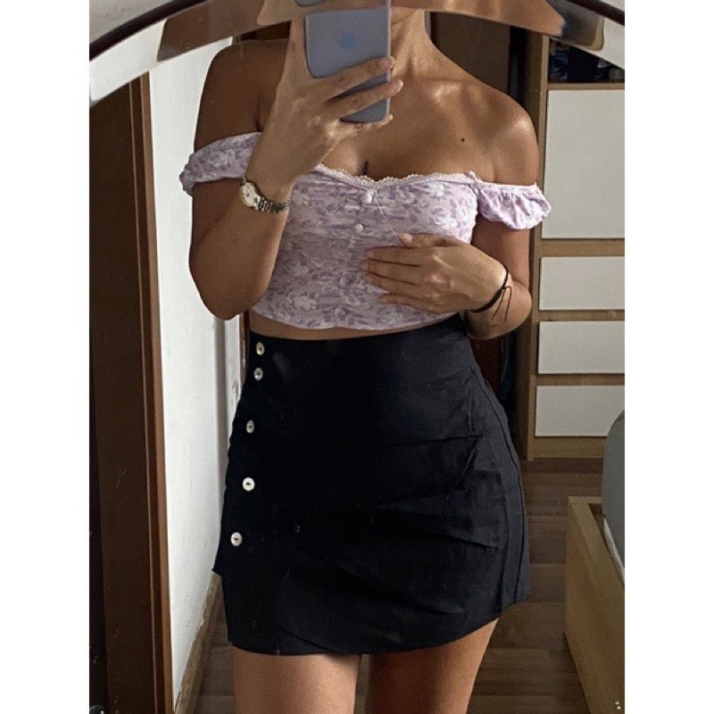 Chân váy linen f21 dư sale