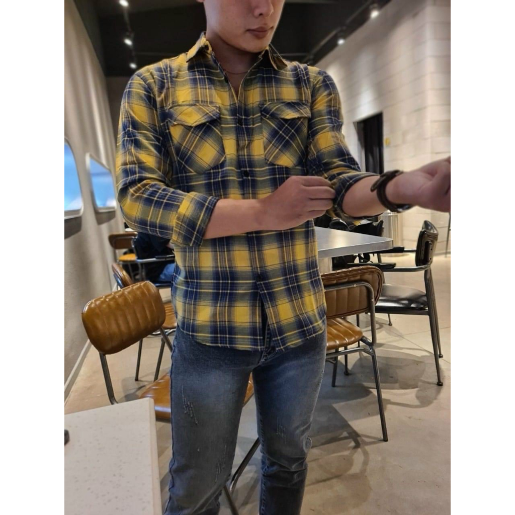 Áo Sơ Mi Nam Allen,chất Vải nỉ, mẫu họa tiết caro