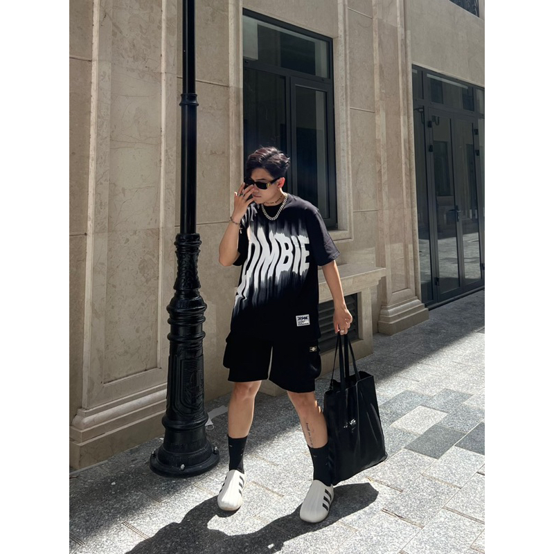 Áo thun zombieclub  ZOMBIE BLUR localbrand thun cotton 100% 230gsm