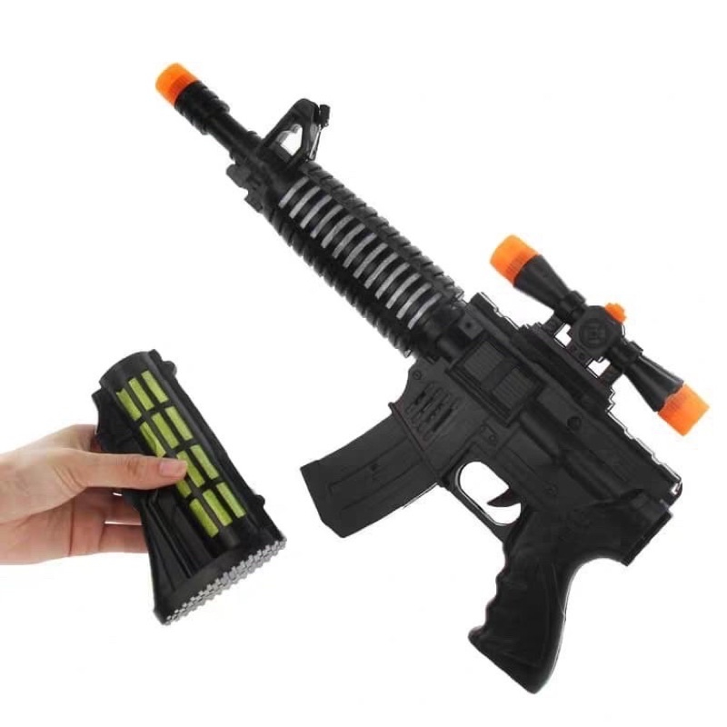 Đồ Chơi Súng Chạy Pin Có Đèn Có Nhạc Loại To Đẹp - Đồ Chơi Cho Bé Trai - LoiChoi Kids