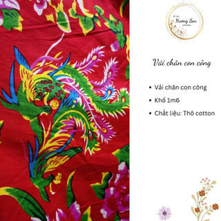 Vải chăn con công, Vải con công may áo dài, chăn con công hồi xưa,khăn trải bàn con công, khổ vải 1m55