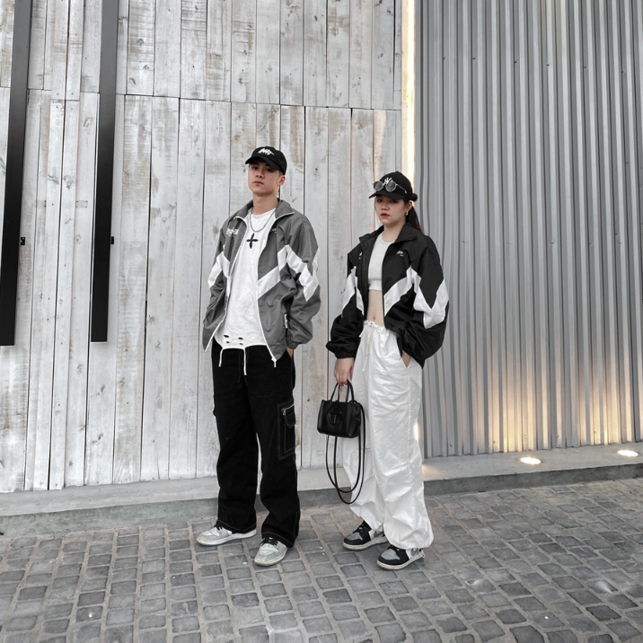 Áo Jacket Zombie Club,Chất Dù Phối Màu Full 2 Lớp Unisex Chính Hãng