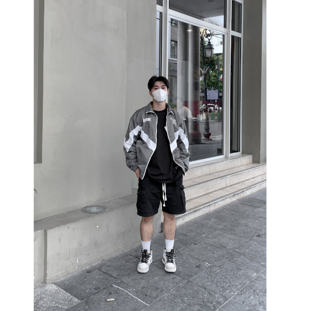 Áo Jacket Zombie Club,Chất Dù Phối Màu Full 2 Lớp Unisex Chính Hãng