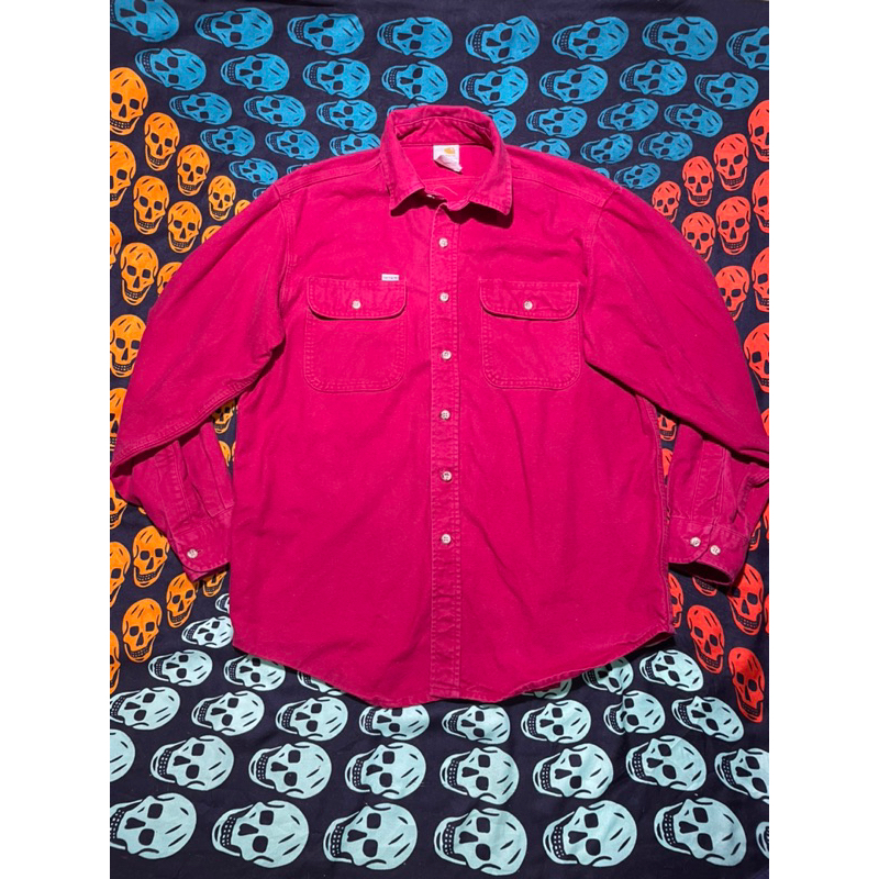 áo sơ mi Flanel Carhartt màu mận cực hiếm size L ( 75x58) 2hand