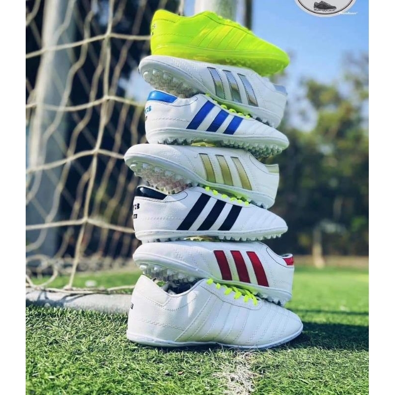 [Loại 1 GÓT DA] Giày phủi ba sọc, giày bóng đá 3 sọc gót da, da nhăn  loại 1, Form CT3 cũ , Không Lo