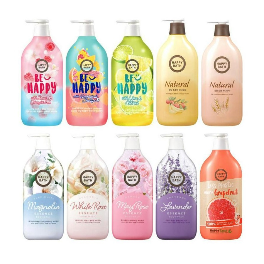 Sữa Tắm Dưỡng Ẩm Và Sáng Da Happy Bath Natural 900ml