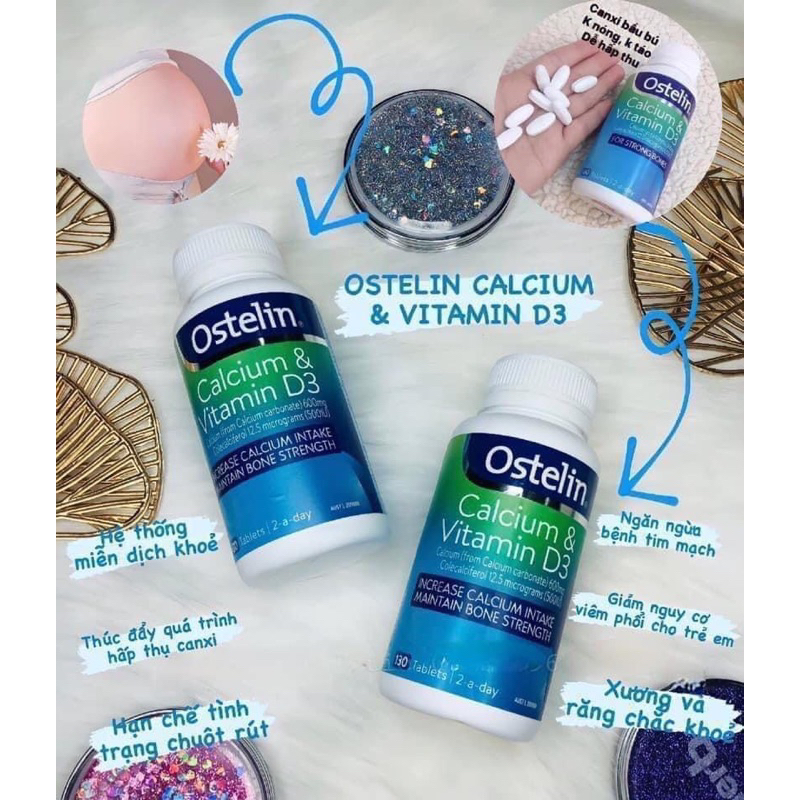 Canxi Ostelin Calcium & Vitamin D3 Của Úc, 60 viên