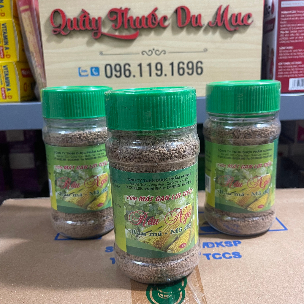 Trà Râu Ngô-Rau Má-Mã Đề giúp mát gan lợi tiểu (Lọ 150g)