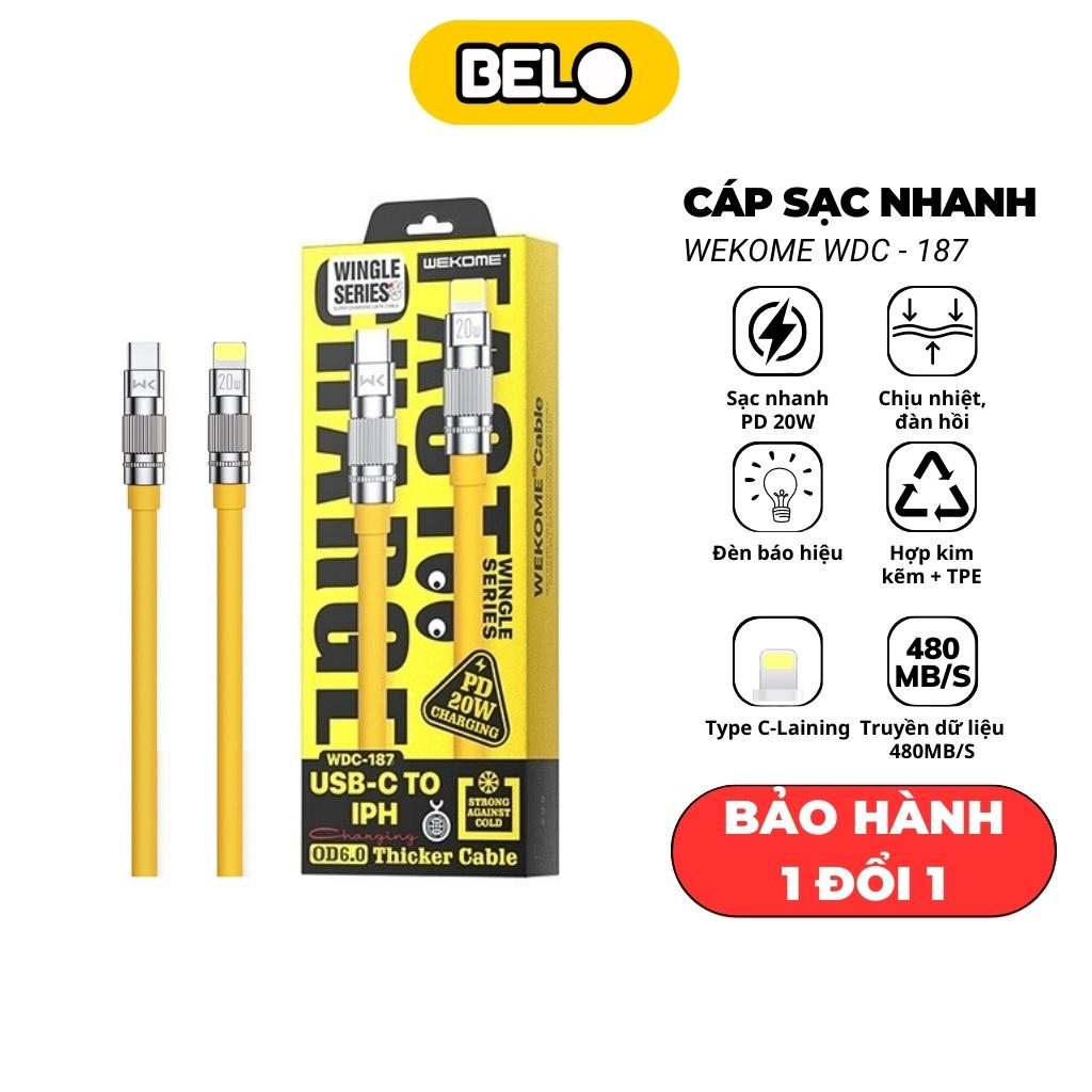 Cáp sạc nhanh, dây sạc nhanh PD 20W WDC 187 – Belo