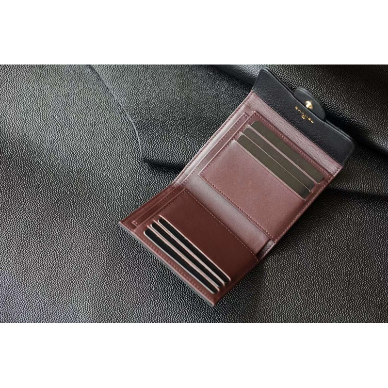 Ví Channel classic gập 3 da thật bản chuẩn auth châu âu