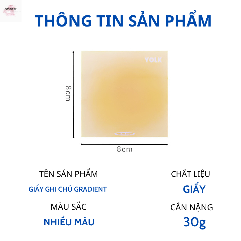 Giấy note cute Hikoma tập 50 tờ - giấy note ghi chú decal văn phòng phẩm - đồ dùng học tập