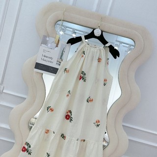 VÁY MAXI SUÔNG ĐŨI CỔ YẾM