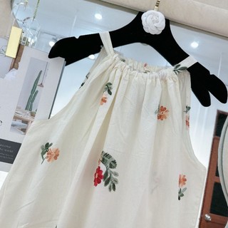 VÁY MAXI SUÔNG ĐŨI CỔ YẾM