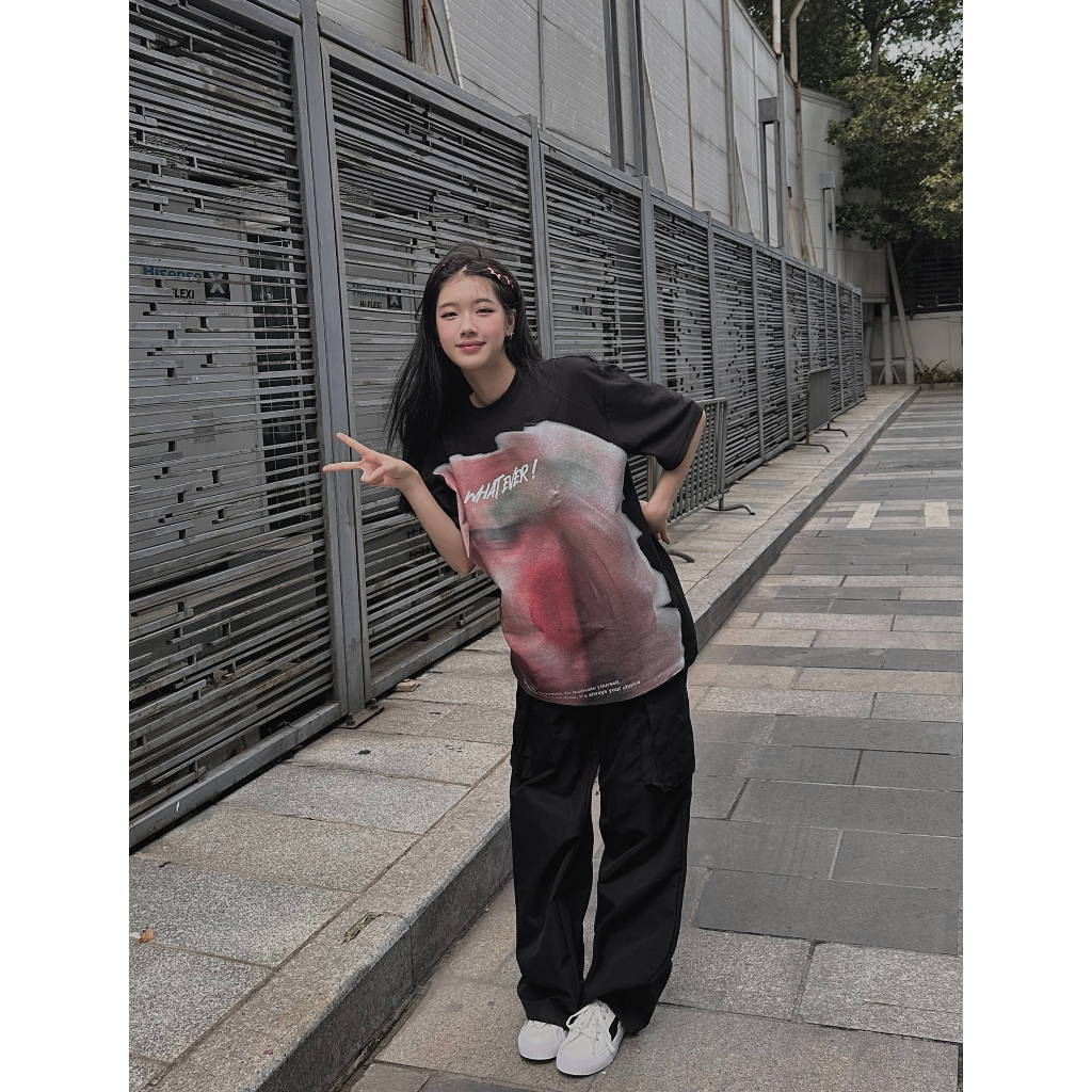 Áo Thun Local 98.BLOSSOM "WHATEVER TEE" Black, 100% Cotton - Chính Hãng