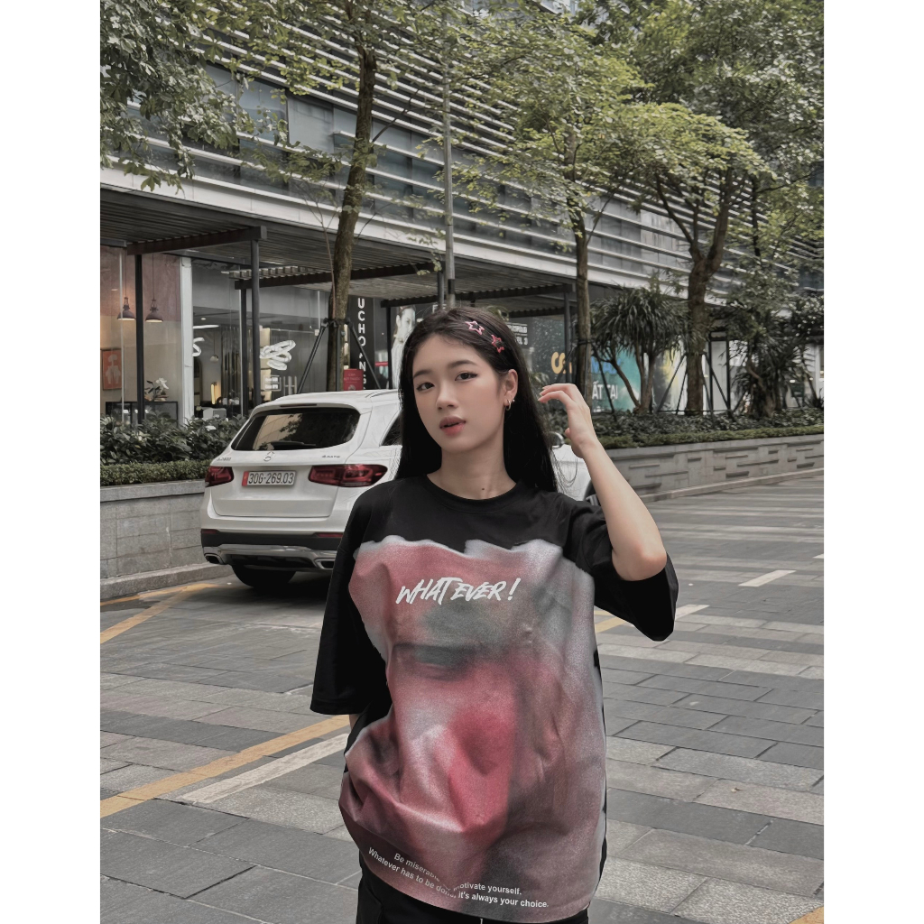 Áo Thun Local 98.BLOSSOM "WHATEVER TEE" Black, 100% Cotton - Chính Hãng