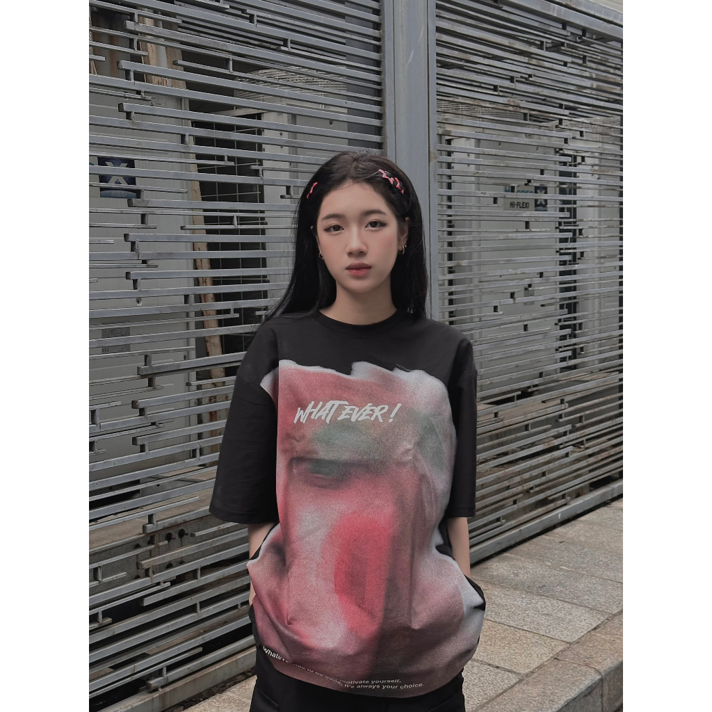 Áo Thun Local 98.BLOSSOM "WHATEVER TEE" Black, 100% Cotton - Chính Hãng