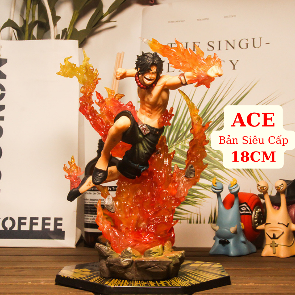 Mô Hình ACE Bản Siêu Cấp 18CM Mô hình One Piece Cao Cấp, Figure Mô Hình Anmie One Piece Luffy Vua Hải Tặc