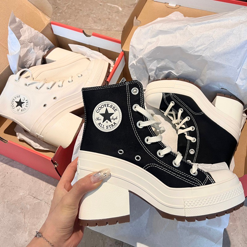 Giày Converse Chuck Taylor Chuck 70 De Luxe Heel High Black