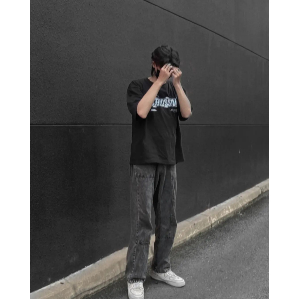 Áo Thun Tay Lỡ Form Rộng Unisex  "Cloud Escape" Black,100% Cotton - Local Brand