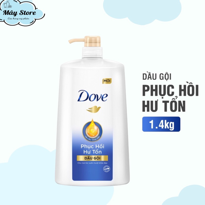 Dầu gội Dove phuc hồi hư tổn giúp tóc suôn mượt khoẻ mạnh 1.4kg