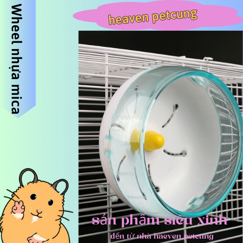 Wheel chạy mika yên tỉnh chống ồn hamster sóc thỏ bọ nhím