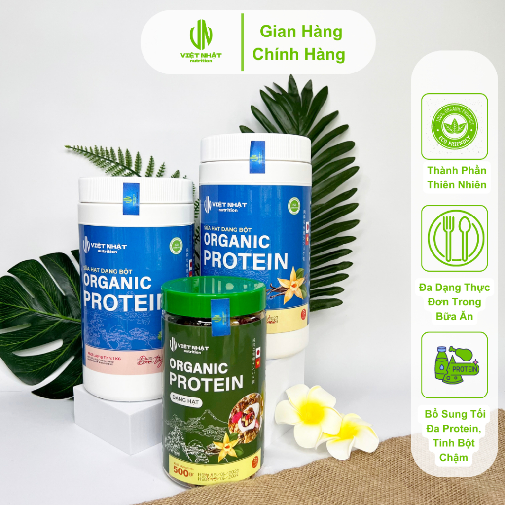 2 Sữa Hạt Organic Protein Tặng 1 Granola Organic - Việt Nhật Nutrition