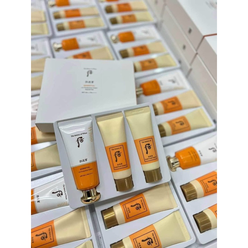 Set kem chống nắng Whoo vàng Whoo Essential Sun Cream