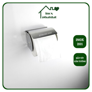 Hộp đựng giấy vệ sinh có lỏi Inox 201 PHÁT ĐẠT không rỉ sét, hộp giấy cao cấp, hộp đựng giấy nhà vệ sinh cuộn (SP133)