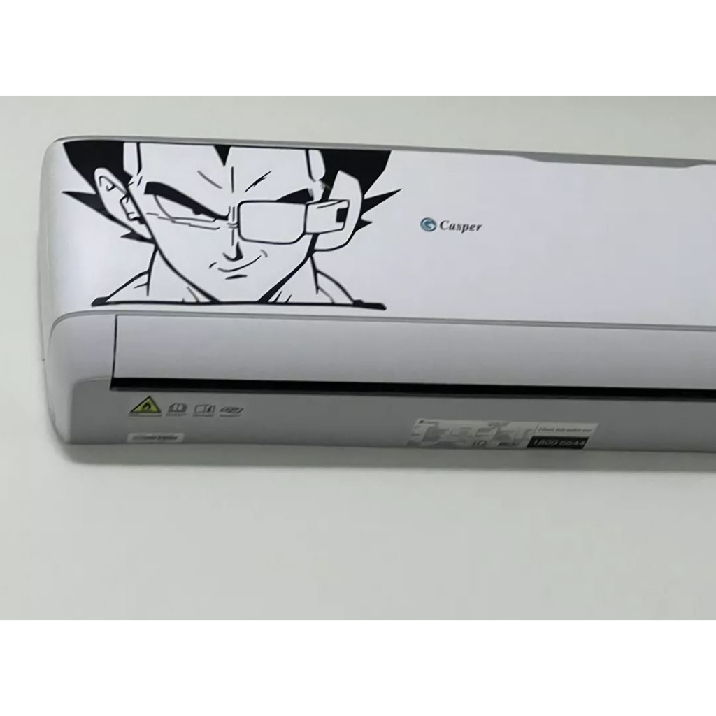 Miếng dán trang trí máy lạnh thiết kế nhân vật Vegeta hoạt hình Dragon Ball