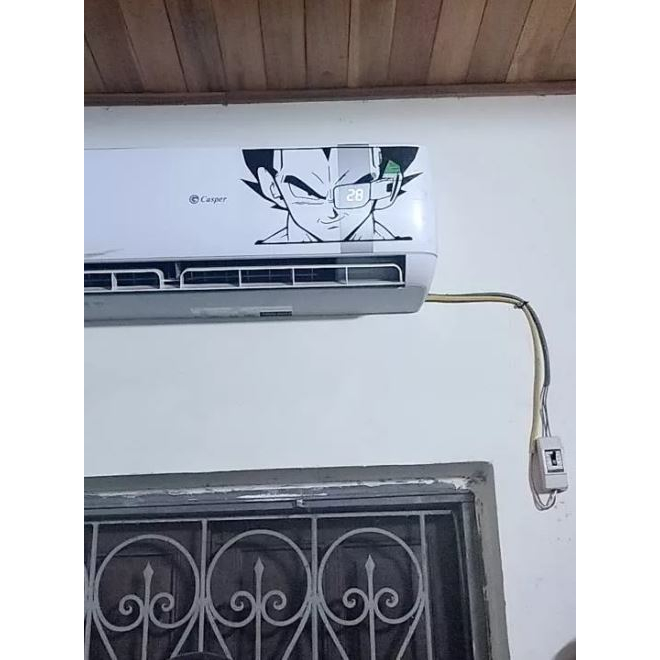 Miếng dán trang trí máy lạnh thiết kế nhân vật Vegeta hoạt hình Dragon Ball