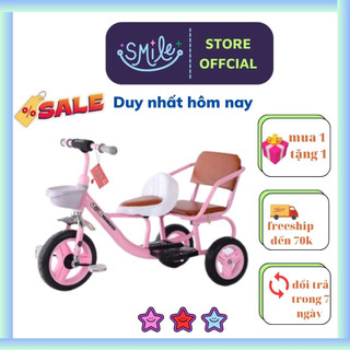 xe đạp xích lô đôi 3 bánh  cho bé xe lôi xích lô kéo ba bánh