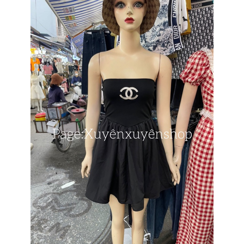 Váy quây xoè bồng kèm tang sang chảnh