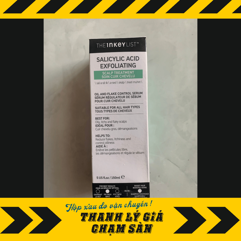 Tinh chất tẩy tế bào chết da đầu The Inkey List Salicylic Acid Exfoliating Scalp Treatment Soin Cuir Chevelu - 150ml