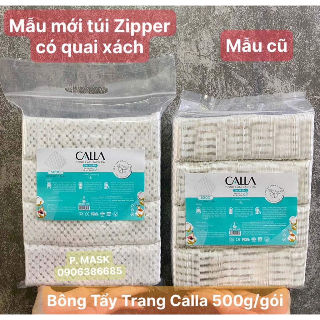 Bông Tẩy Trang Bạch Tuyết Merilynn Hạt Massage gói 500g