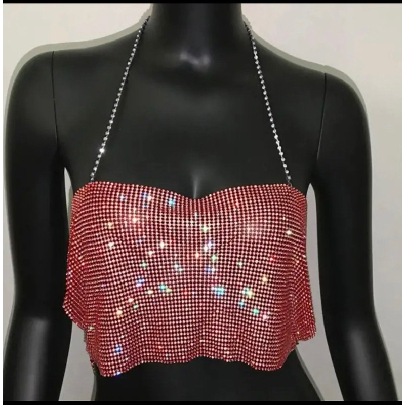 ÁO CROPTOP HỞ LƯNG - ÁO BLING - ÁO LẤP LÁNH