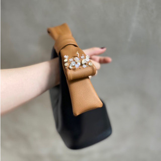  Chow bag màu ĐEN + nơ NÂU 