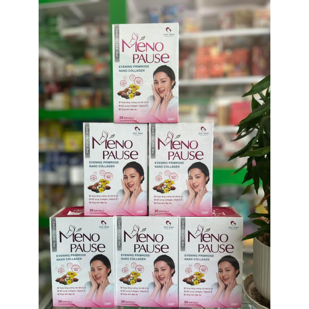 Viên uống điều hòa, cân bằng nội tiết tố nữ Meno pause với hoa anh thảo, mầm đậu nành - Hộp 30 viên