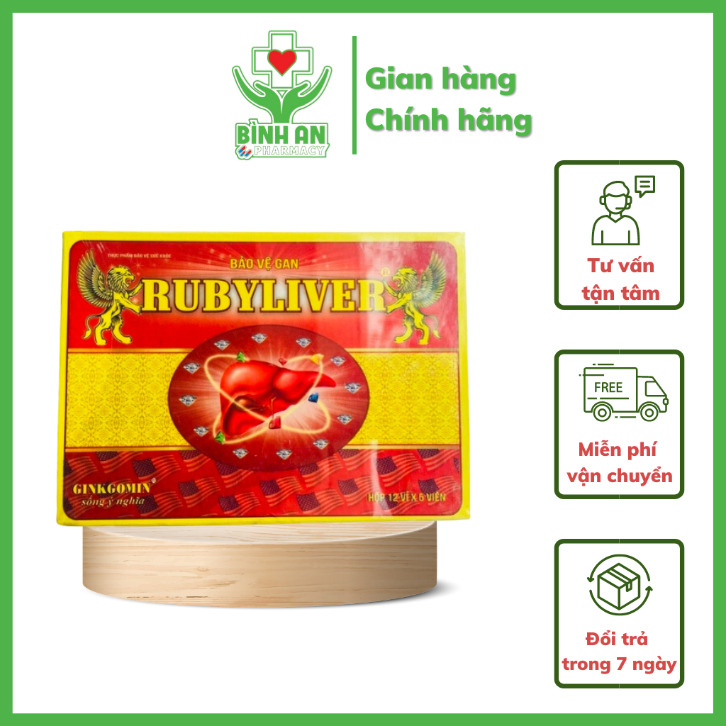 Viên uống bổ gan Ruby Liver hộp 60 viên – Giúp thanh nhiệt, giải độc, mát gan