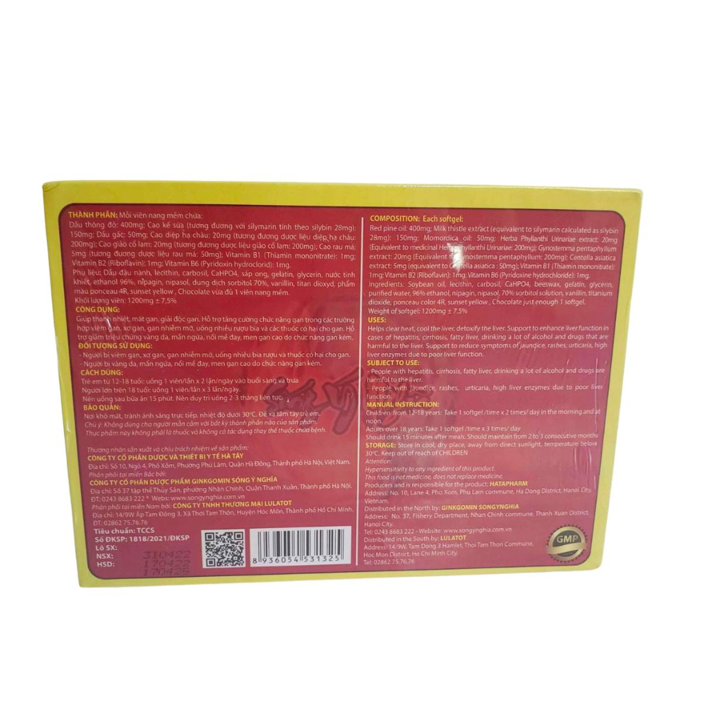 Viên uống bổ gan Ruby Liver hộp 60 viên – Giúp thanh nhiệt, giải độc, mát gan