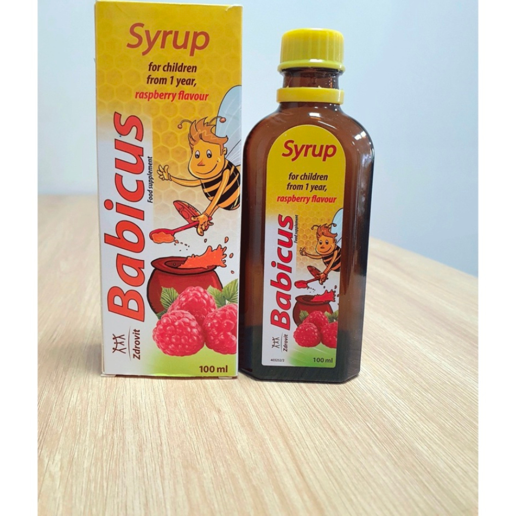Siro ho Babicus Bổ Phế Ba Lan chai 100ml - Giúp giảm ho, giảm ngứa rát cổ họng cho bé