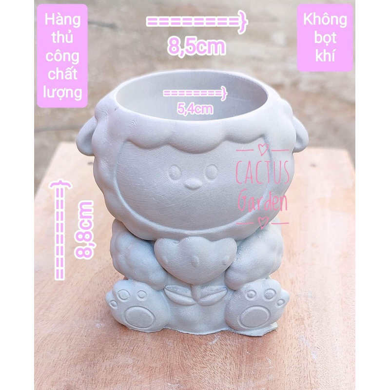 chậu bé cừu cảm hoa