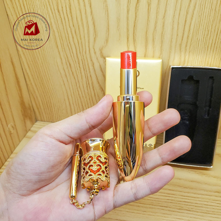 Son Whoo hoàng cung Luxury Lip Rouge cao cấp màu 24 đỏ cam Hàn Quốc