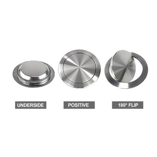 Nắp inox thùng rác âm bàn bếp, Nắp thùng rác inox tròn xoay, nắp inox tròn làm tủ rác âm bàn