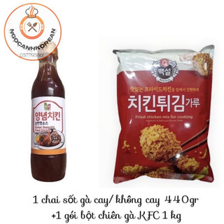 COMBO 1kg bột chiên gà beksul và 1 chai sốt gà 440gr cay/không cay