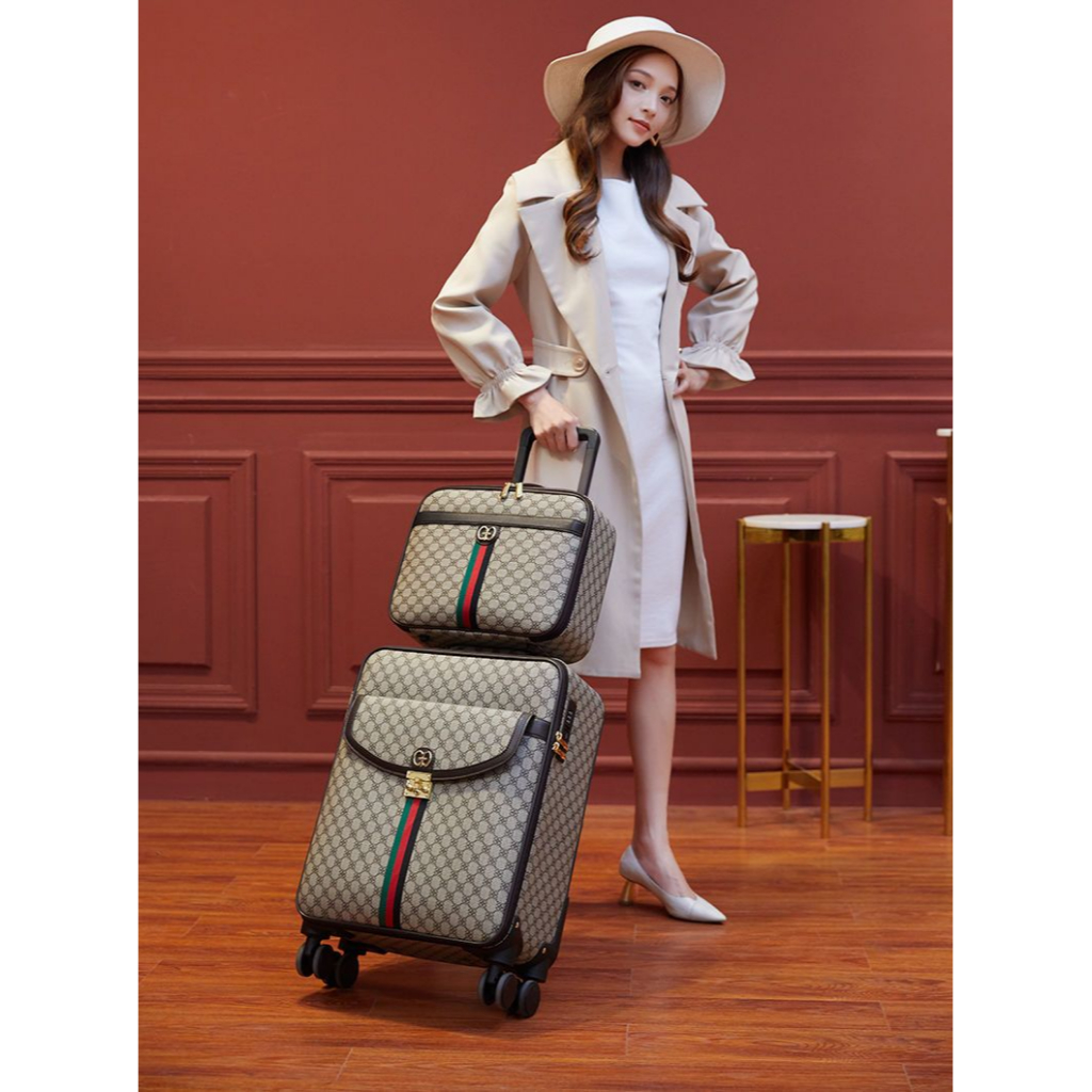 【Thương hiệu Đức】Giá trị nhan sắc cao cấp da xe đẩy trường hợp chính hãng nhẹ có thể lên máy bay